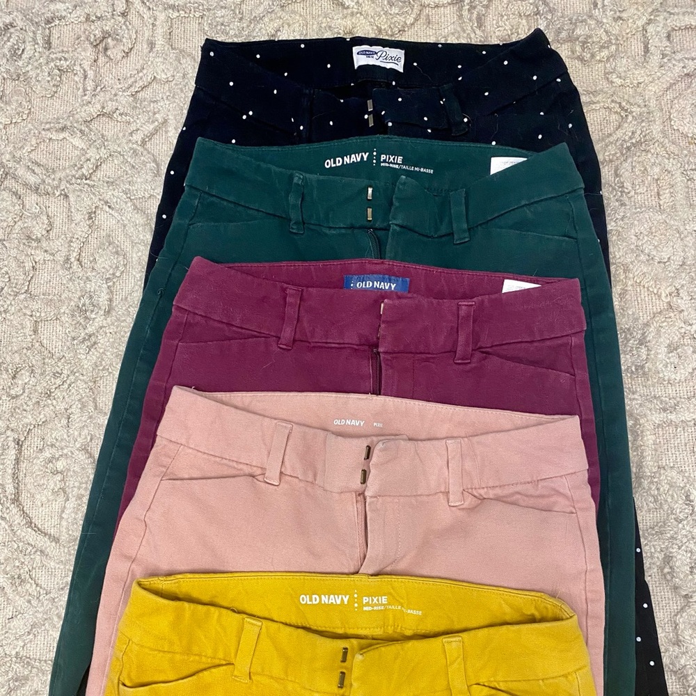 5 pairs of size 0 old navy ankle pant